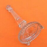 1930s Condiment Turnstile Holder Clear and Amber Molded Glass