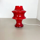 "Mushroom" Red Glass Table Desktop Light Made Hustadt Lights, Germany, 1970 No.2