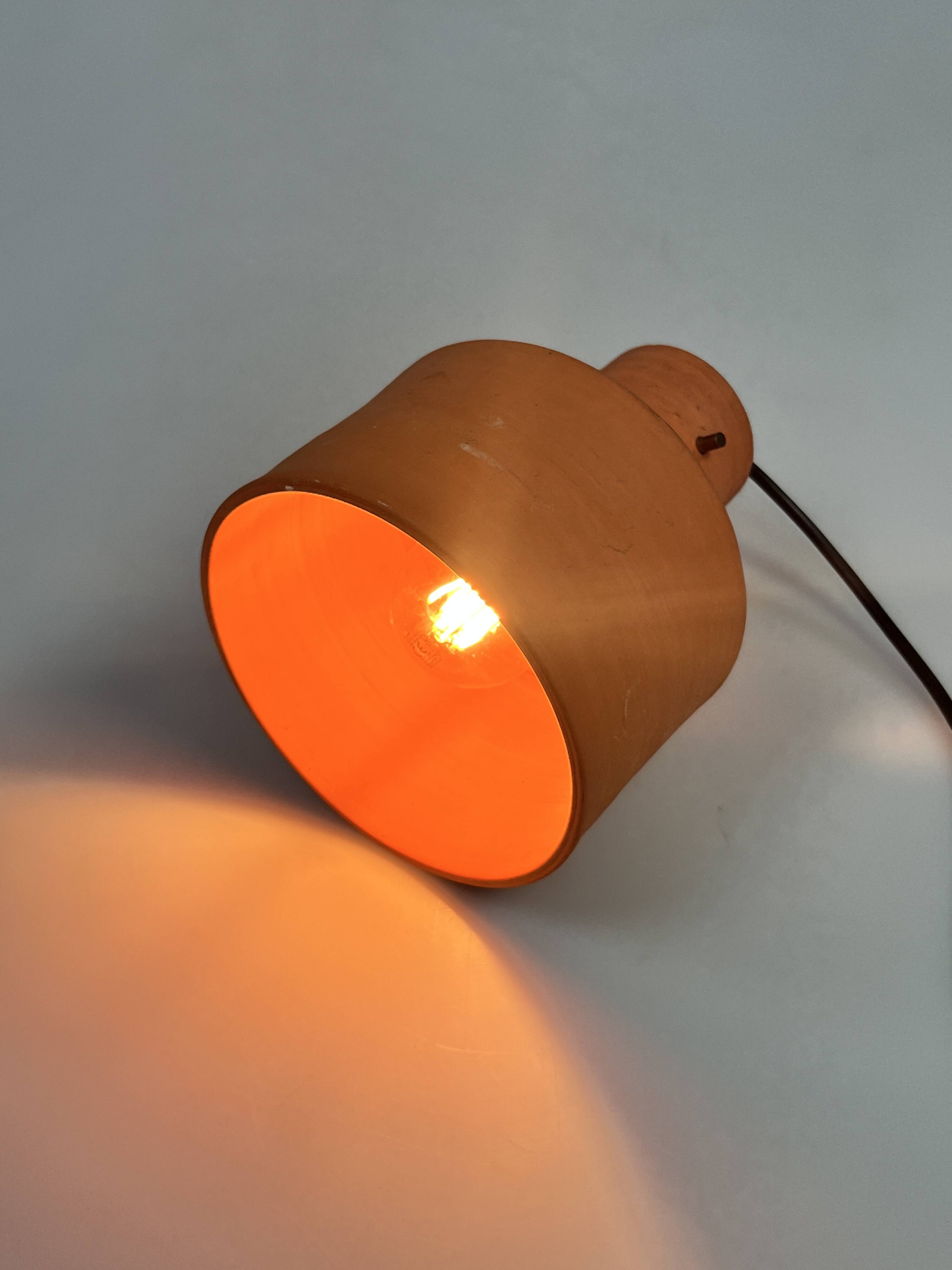 Vintage Hanging Lamp, Artiforte Netherlands, Terracotta, 1950s