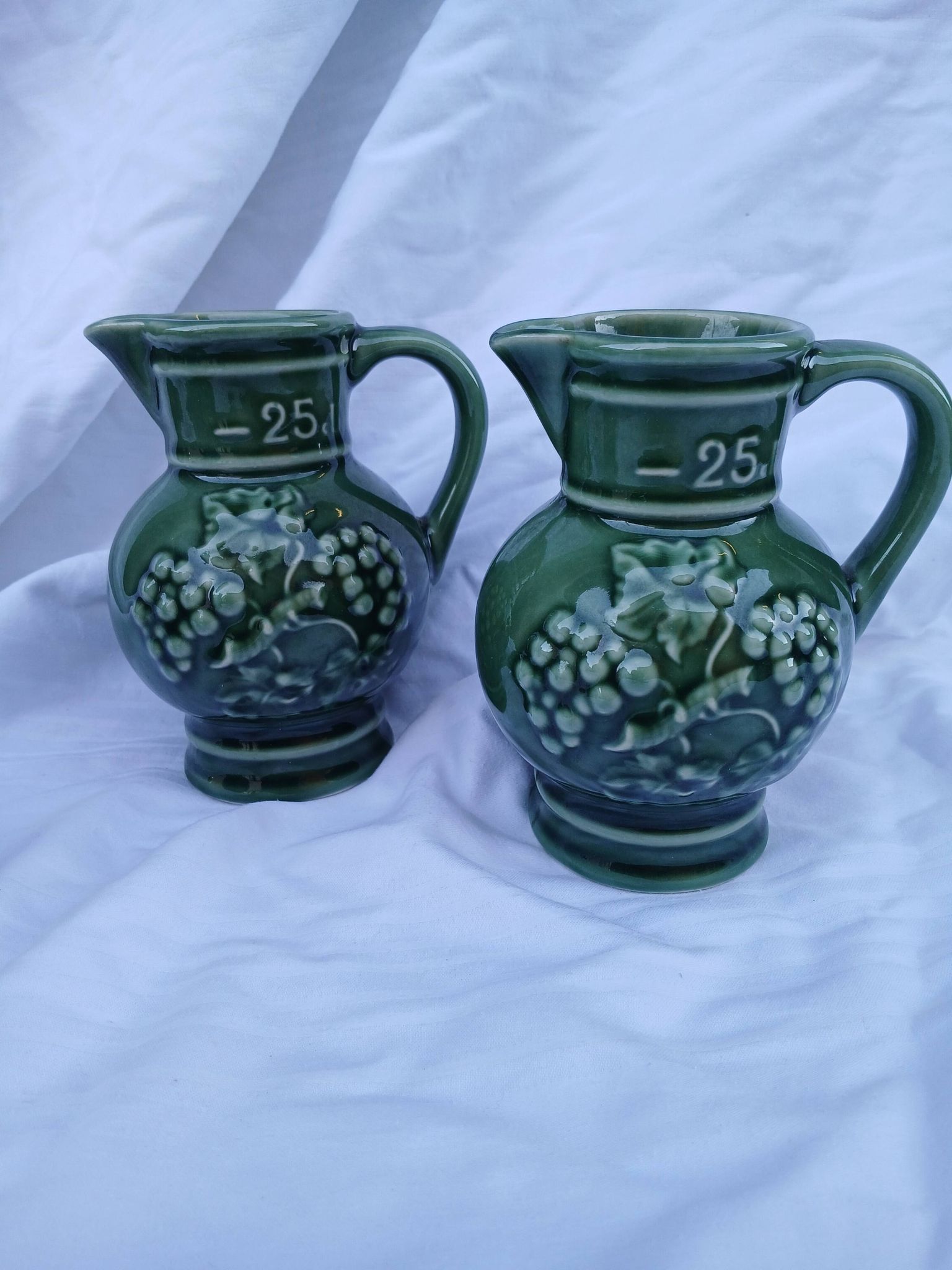 3 antique wine jugs