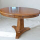 Table ronde extensible en loupe de bois aux magnifiques veinage