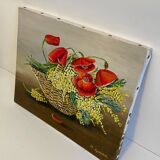 Bouquet of Poppies in a basket