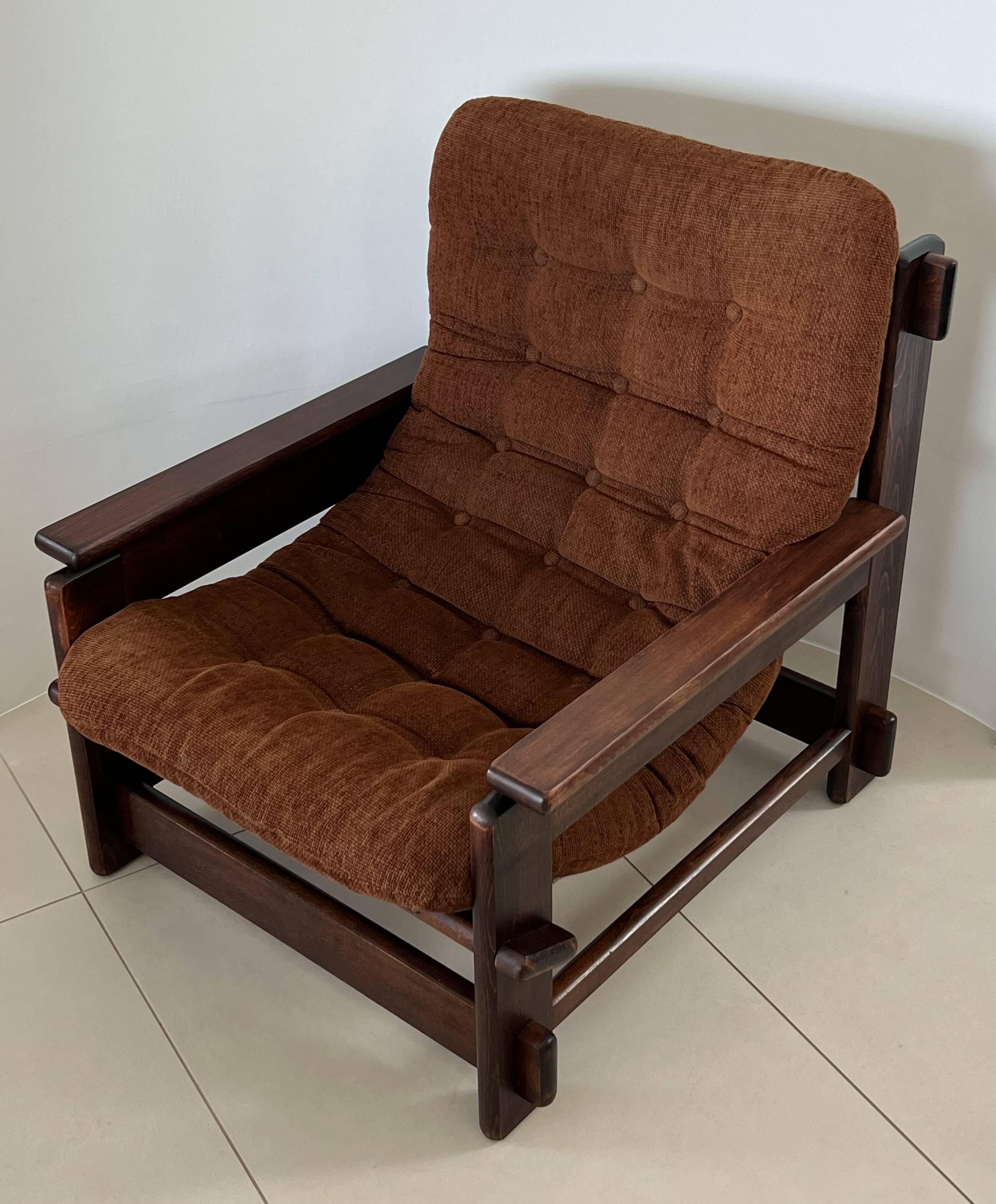Scandinavian oak armchair, 1960s