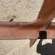 Pair of solid wood farmhouse benches 250cm for rustic farmhouse table 1950