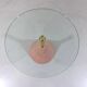 Pink natural stone & glass side table 1980’s Italy