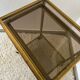 Brass rolling trolley with smoked glass from the 70s