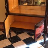 Glossy lacquered wooden display bar