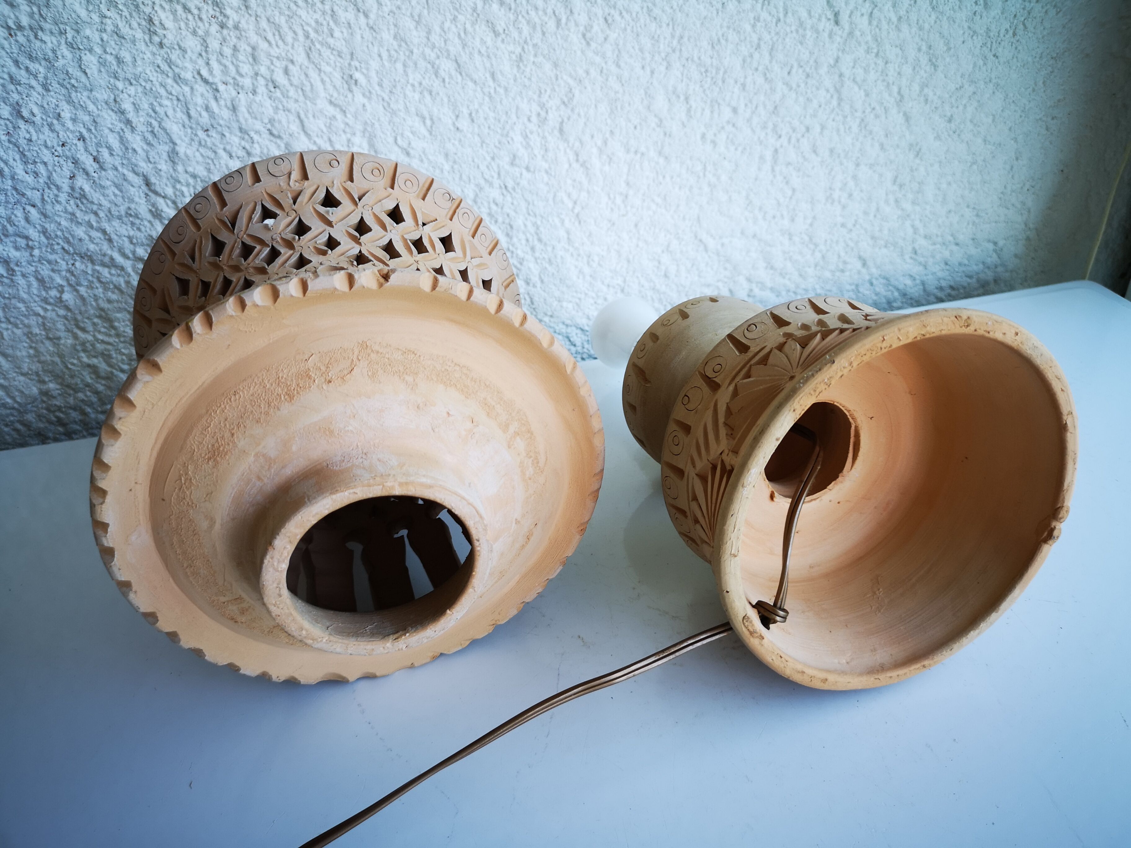 Terracotta photophore lamp