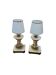 pair of art eco / onyx and Murano glass bedside tables