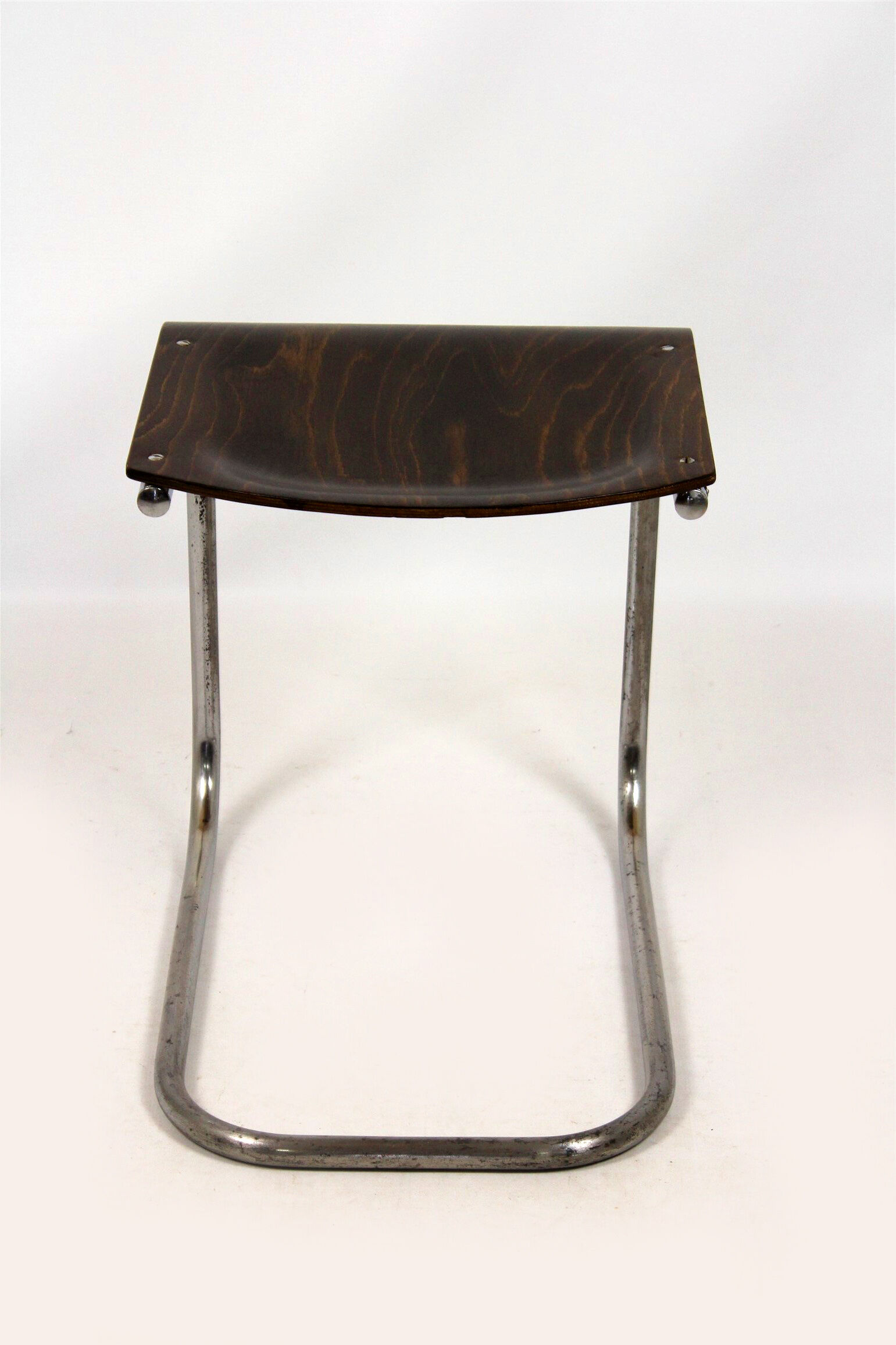 Bauhaus chrome Picollo stool by Mart Stam for Mücke-Melder, 1930s