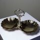 Vintage 50-70 light gold metal double shell server