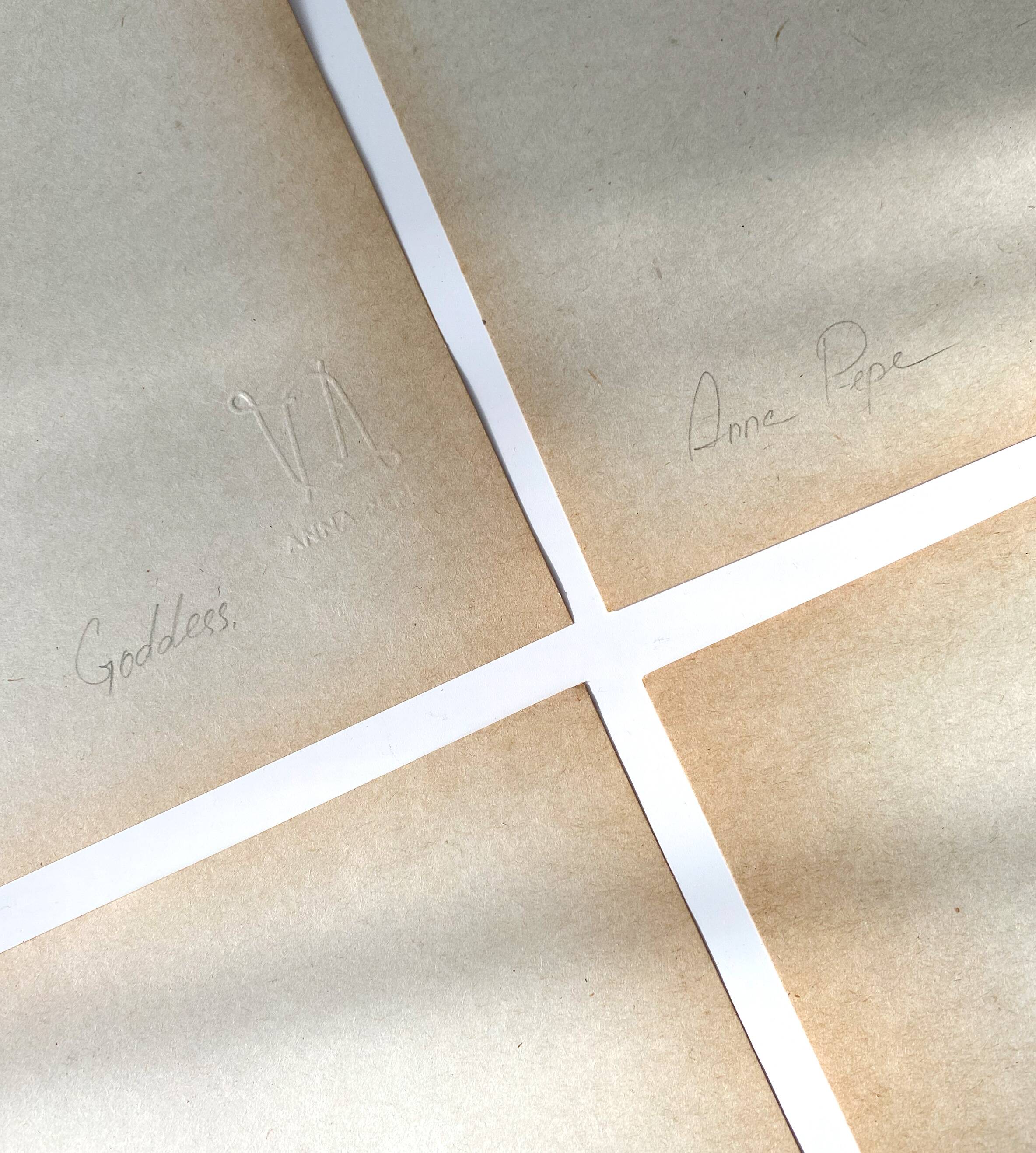 9 original gouache painting on vintage paper, A4