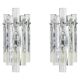 Superb Crystal Stem Wall Lights by Kinkeldey, Germany, 1970s