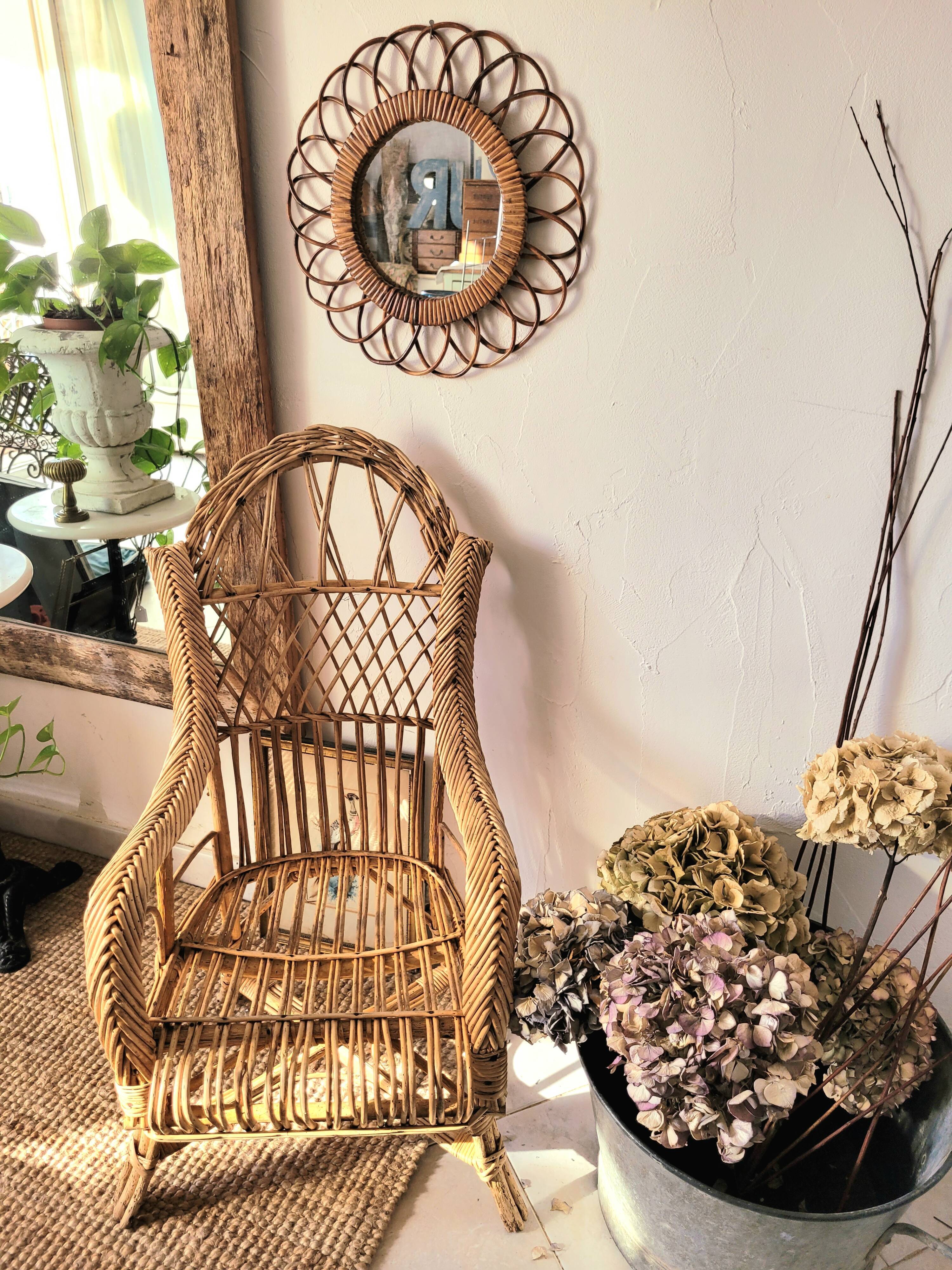 Vintage rattan armchair