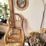 Vintage rattan armchair