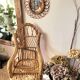 Fauteuil rotin vintage