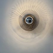 Set of 3 vintage wall lights, metal, France, 1970.