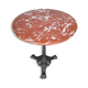 Table bistro period art Nouveau 1900 cast and marble