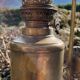 Vintage kerosene lamp copper wall light