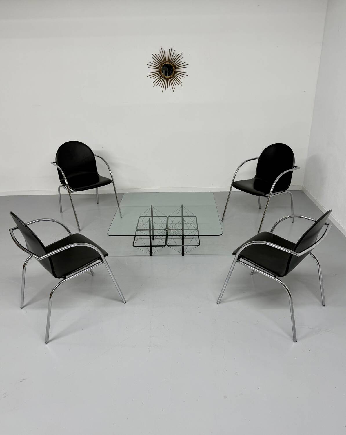 Vintage Italian architectural design coffee table from the 1970s