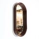 Large vintage modernist oval wall mirror from the mid-century, Italy 1960s.