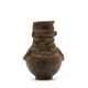 Mangbetu pottery container with hermaphrodite ancestor