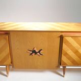 Modernist enfilade cherrywood around 1950