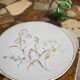 Decorative plate with vintage flowers from the mid-century, Germany, 1970s.