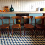 4 antique bistro chairs in bentwood