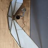 Wall lamp fan mother-of-pearl and brass