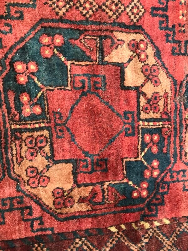 Carpet 19th century former Turkmen Ersari handmade 205 X 288 CM
