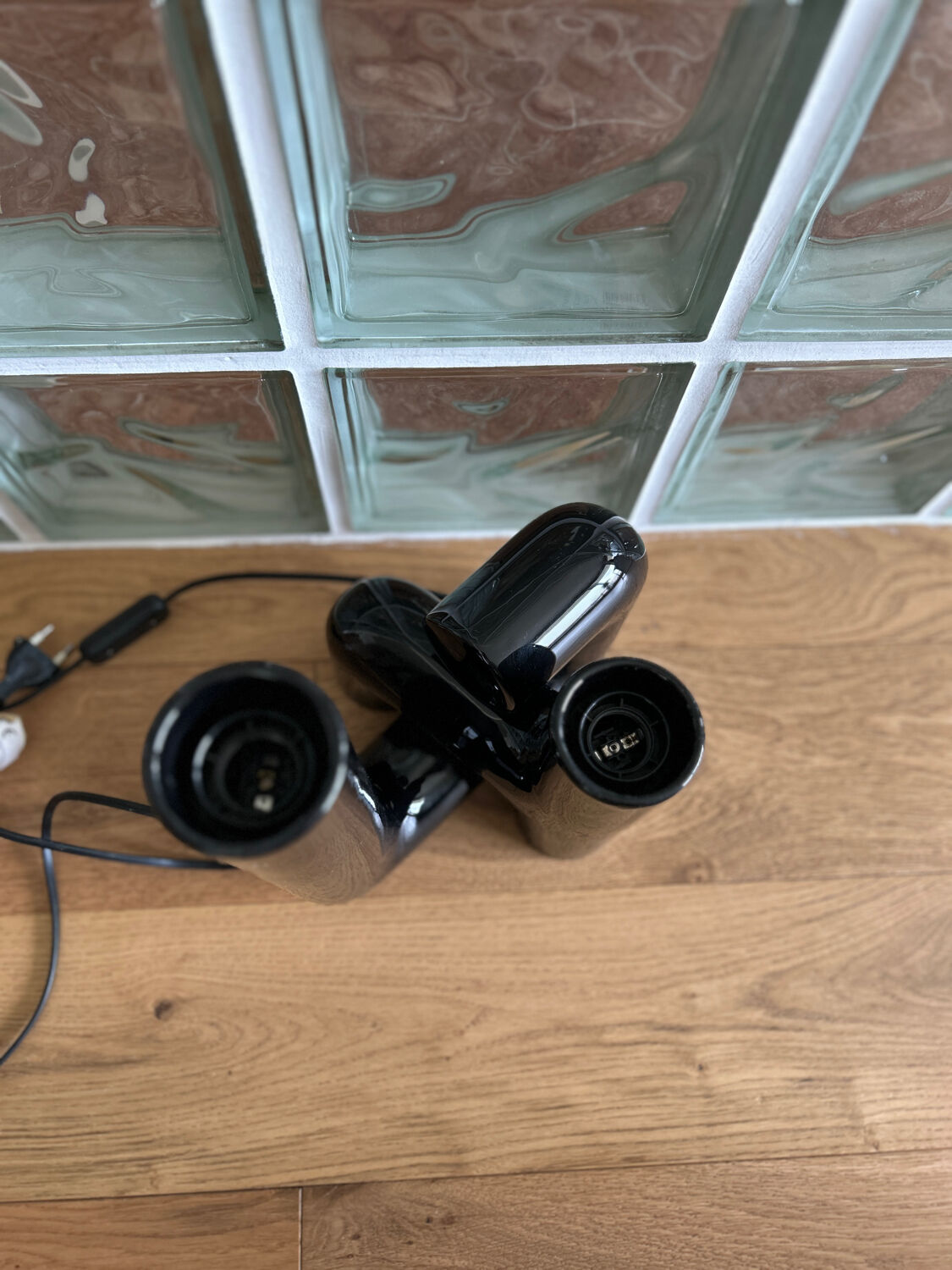 Iconic Pidou Habitat Lamp (Design Progetto Luce) - Black Ceramic