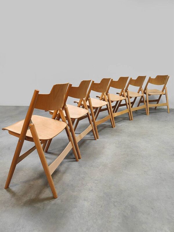 Chaises pliantes en bois de nouvelle conception modèle SE18 Egon Eiermann