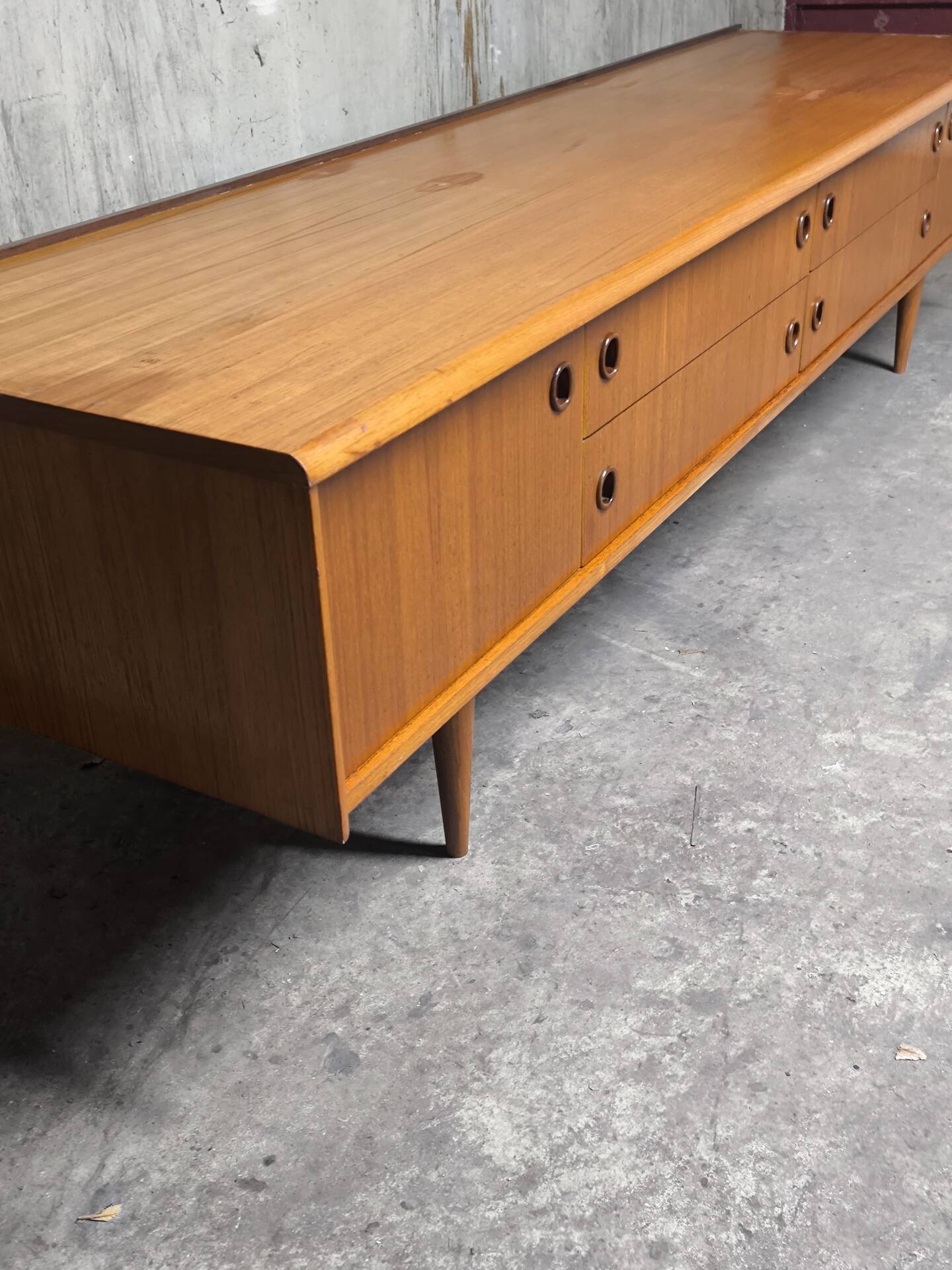 Vintage Scandinavian teak sideboard from the 1960s.