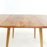 Mid century Ercol beech & elm drop leaf dining kitchen breakfast table