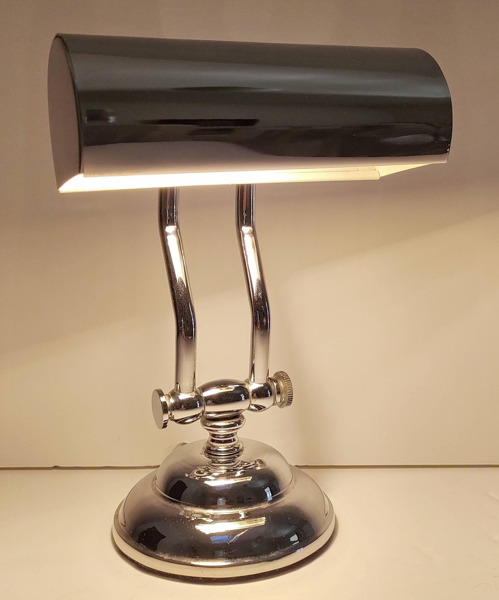 Vintage articulated chrome lamp