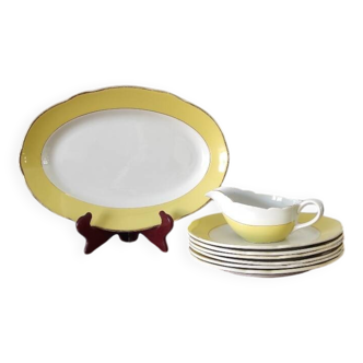 Set of flat plates and Lunéville dish