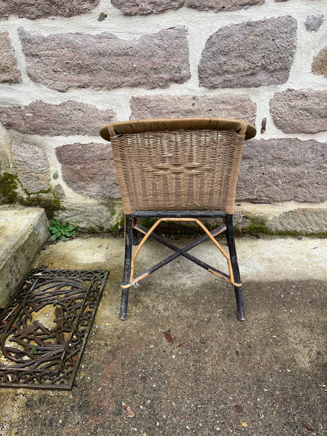 Rattan armchair