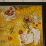 Oil painting on canvas still life post-impressionist The Cherries by L. Thuillier 2000