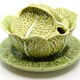 Moutardier en barbotine feuille de chou vert clair