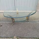 Table basse bronze et verre