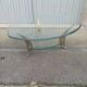 Bronze and glass coffee table