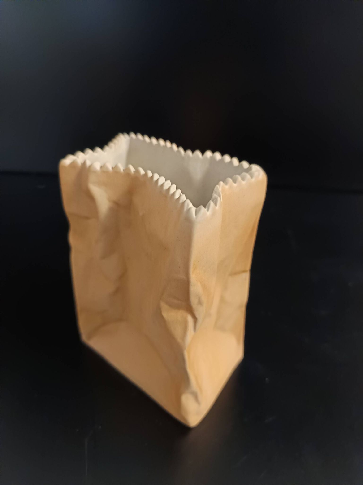 Paper Bag Ceramic Vase by Tapio Wirkkala for Rosenthal