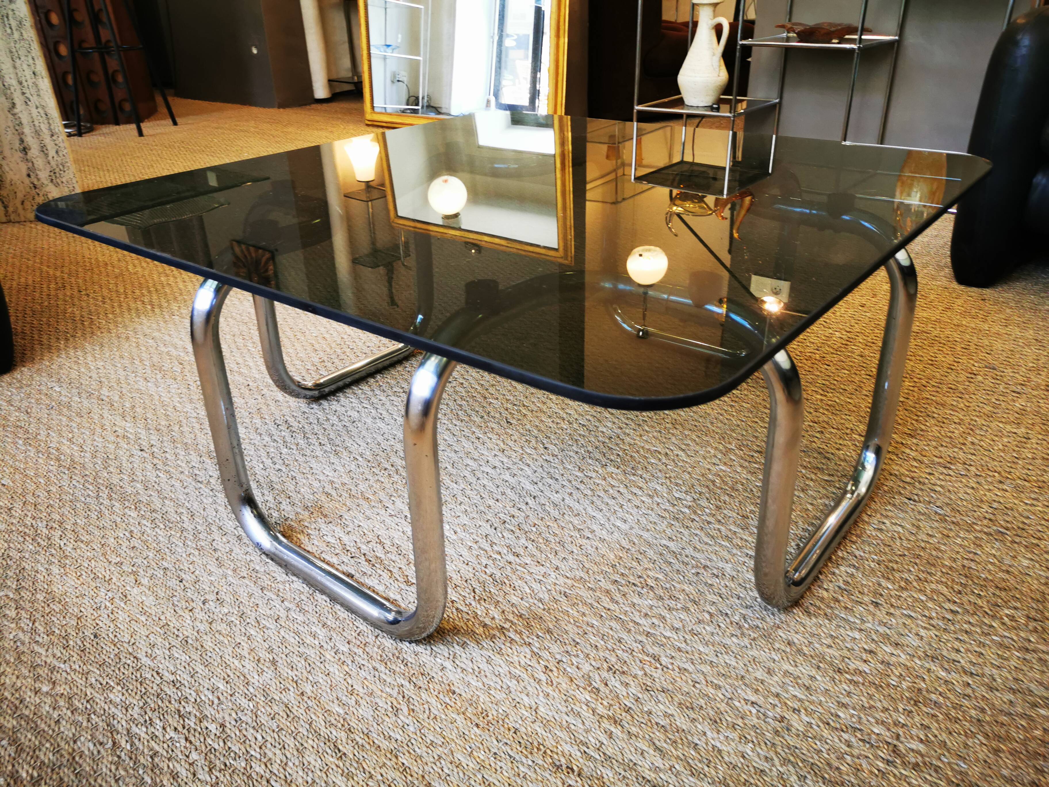 Italian design coffee table, Bauhaus style, 70s