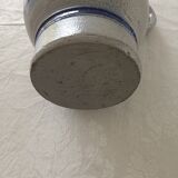 Grey and Cobalt Blue Stoneware Pitcher