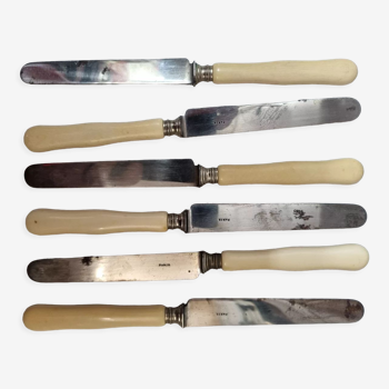 Anciens couteaux à fromage manche ivoire, XIXEME