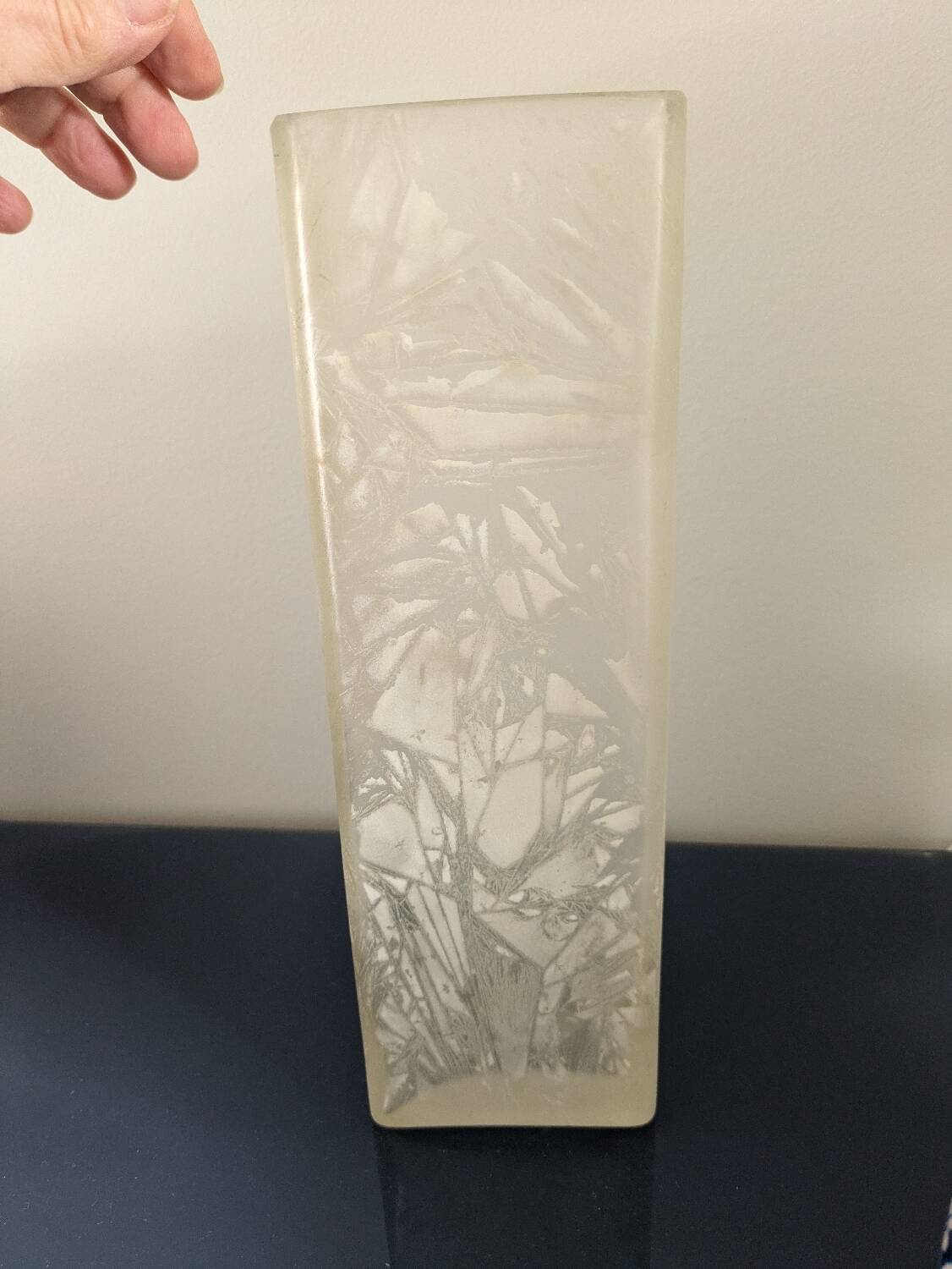 Large Art Deco crystal vase 26 cm