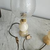2 marble lamps