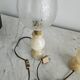 2 lampes marbre