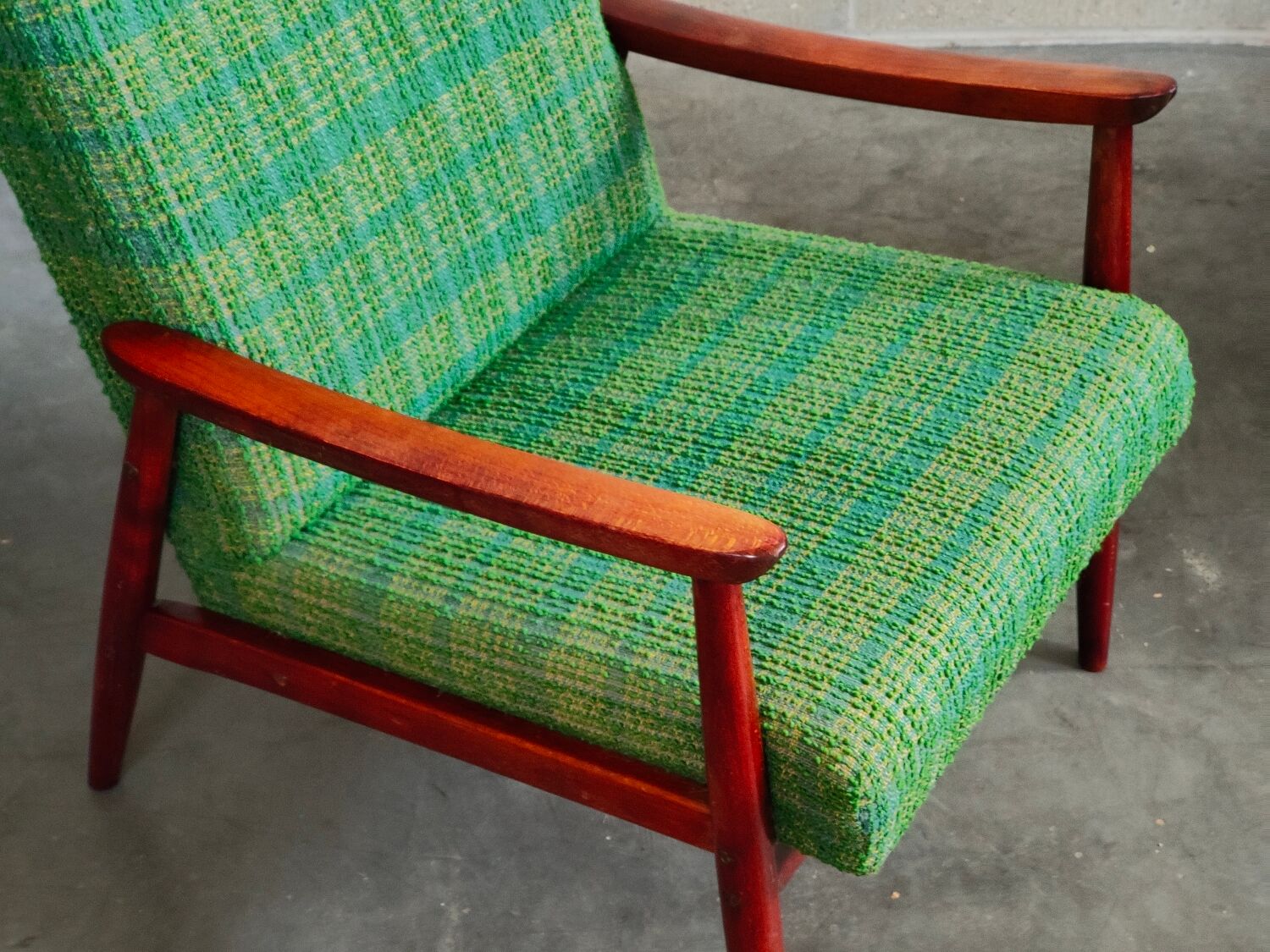 Pair of green armchairs by Jiri Jiroutek for Interier Praha 1960